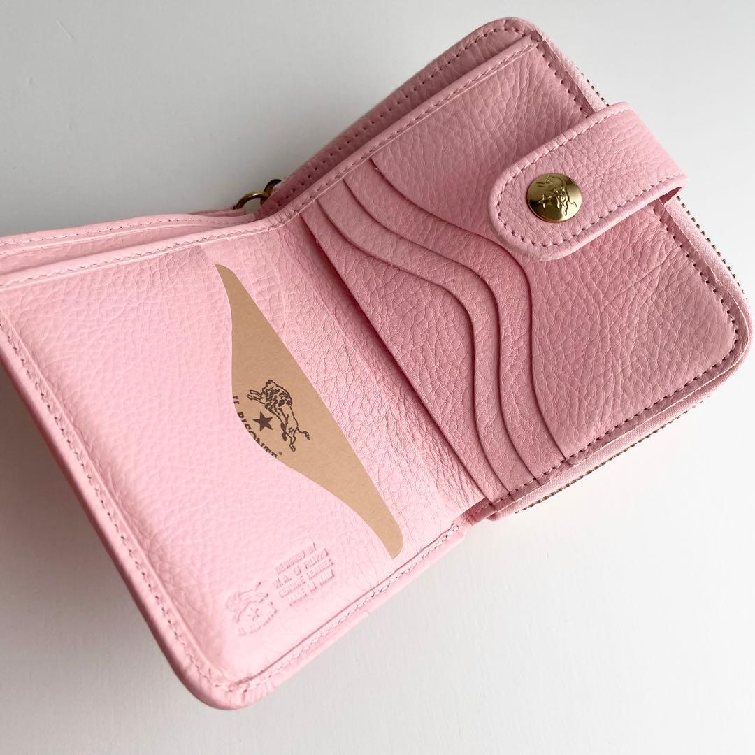 イルビゾンテ IL BISONTE 二つ折り財布 限定ピンク 新品