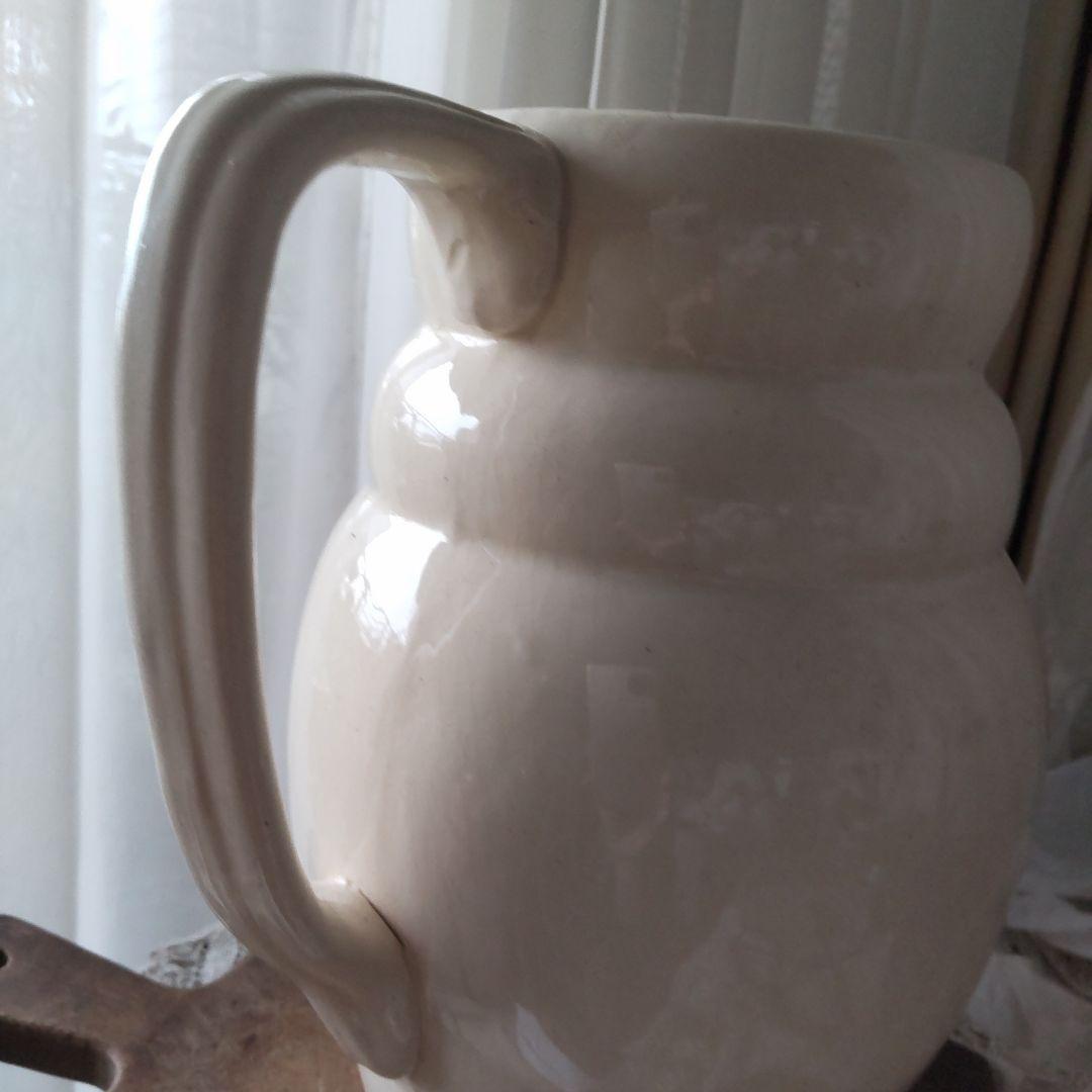フランス　アンティーク　ロンシャン　水差し　ピッチャー　ジャグ　ピシェ　陶器