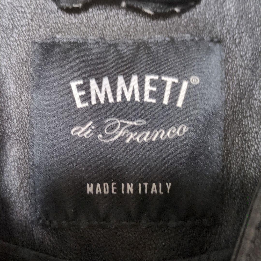 美品✨EMMETI JURI ゴールドジップ 黒 44 シングルライダース