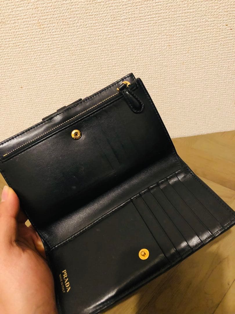 PRADA ミニ財布　ヴィッテロ　リボン　アイコン　折り財布
