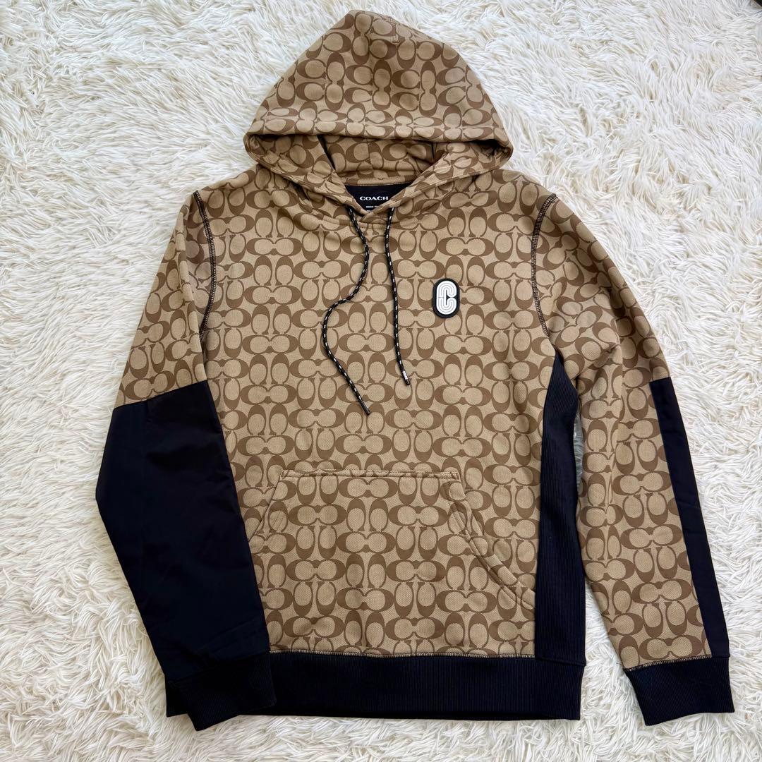 【未使用級】 COACH コーチ シグネチャー柄 パーカー フーディ
