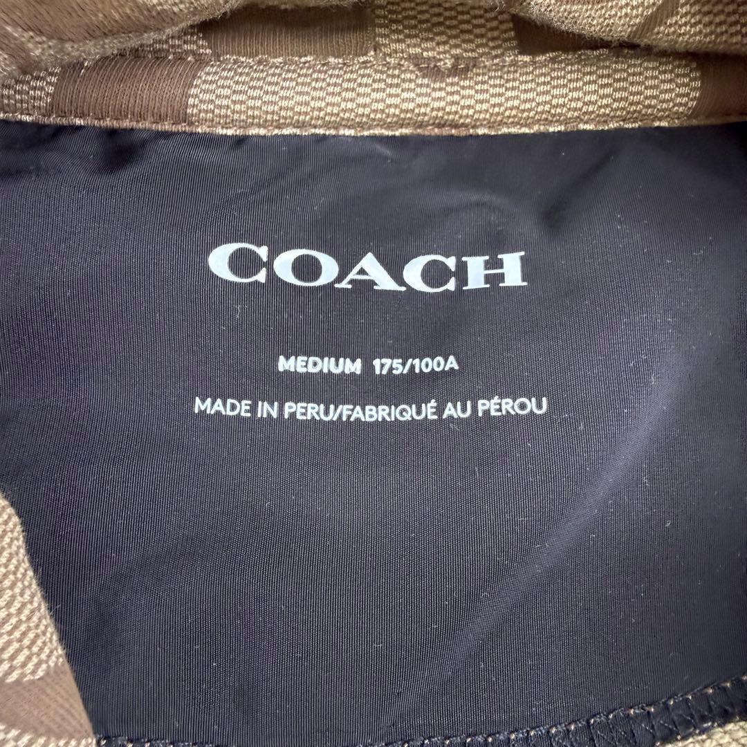 【未使用級】 COACH コーチ シグネチャー柄 パーカー フーディ