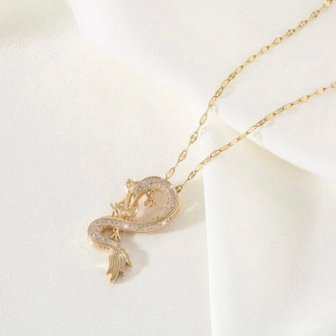 辰年！2024年辰年！ 金運上昇 史上最強 幸運 ラッキーネックレス かわいい