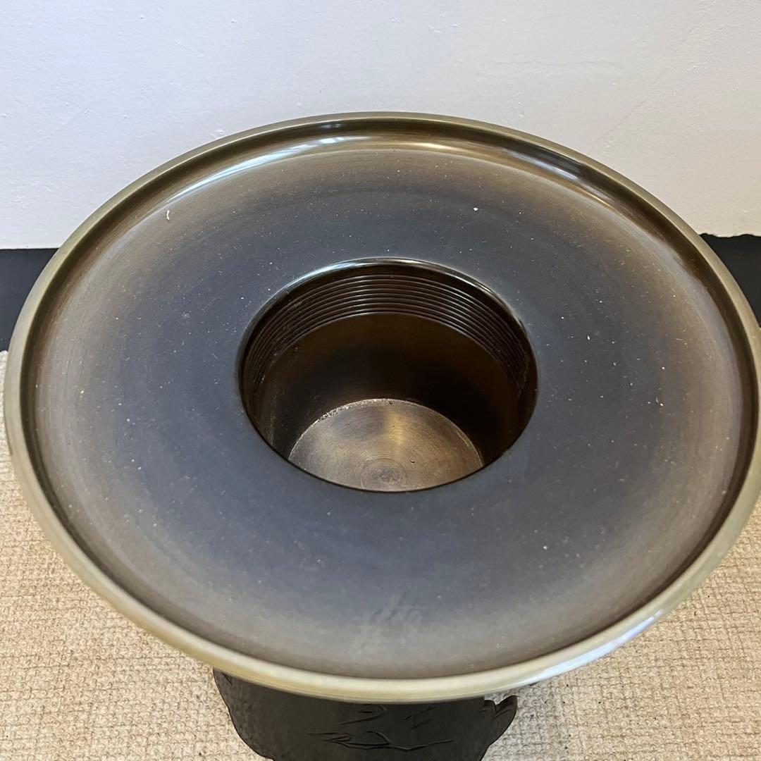 池坊　唐銅製　御玄猪　花器　花生　華道　銅製　？