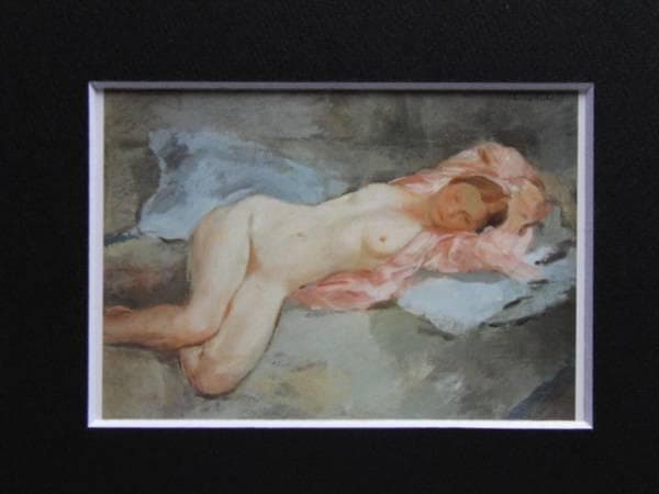 木下孝則、【裸婦ナックレ】、希少な大判額装用画集より、新品額装付、状態良好