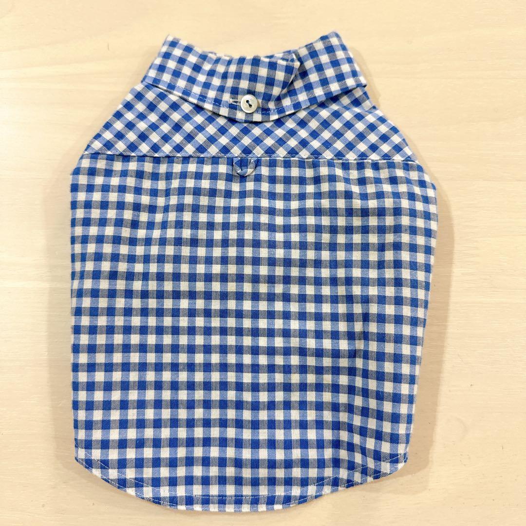 アトリエGG ギンガムチェックシャツ　ブルー