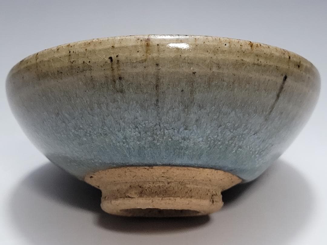 天藍釉 均窯 紅斑窯変 茶杯 宋元時代 幅約9.4cm