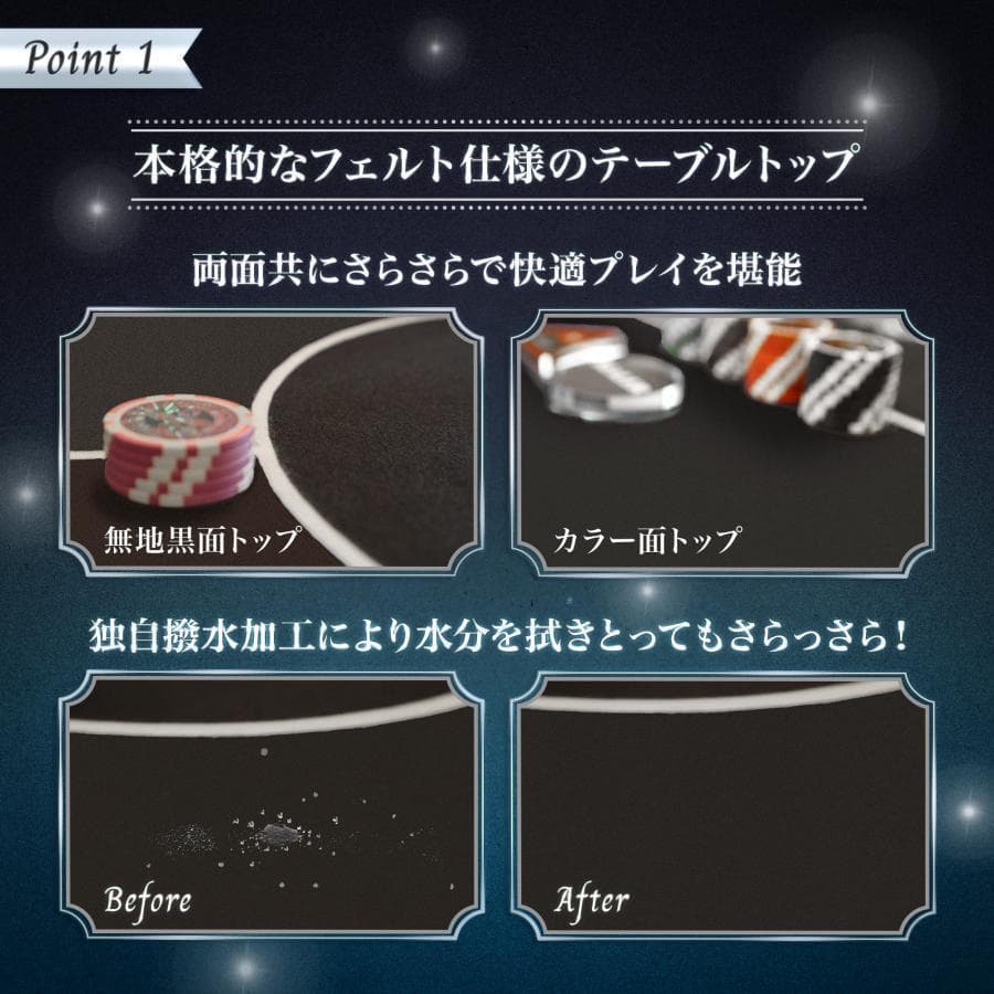 ポーカーテーブル 折りたたみ8人対応2730 家庭用最大500枚チップラック付き