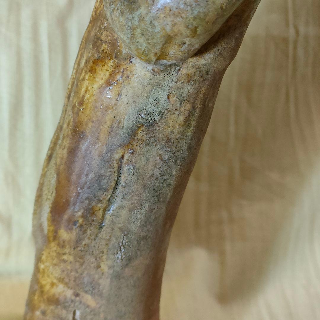 加彩人物俑　中国古陶　古玩　侍女　唐三彩