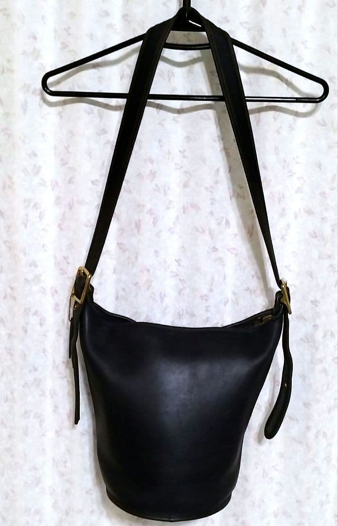 COACH オールドコーチ 9953 ショルダーバッグ バケツ 黒 革