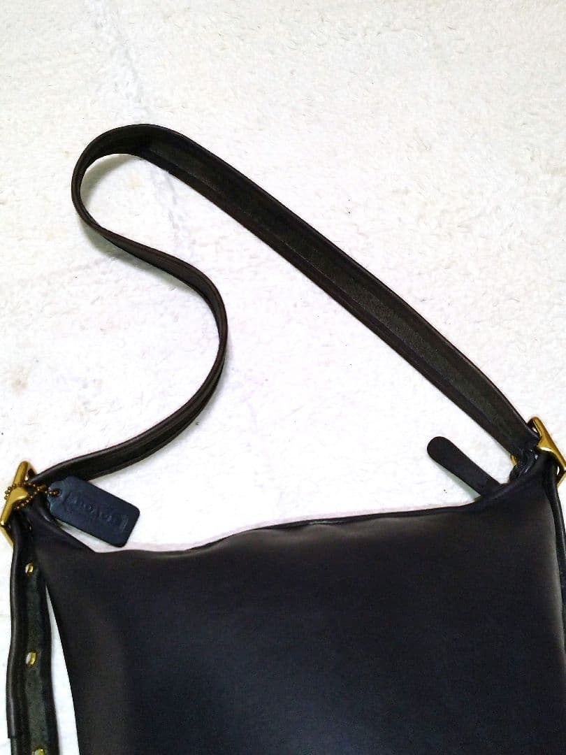 COACH オールドコーチ 9953 ショルダーバッグ バケツ 黒 革