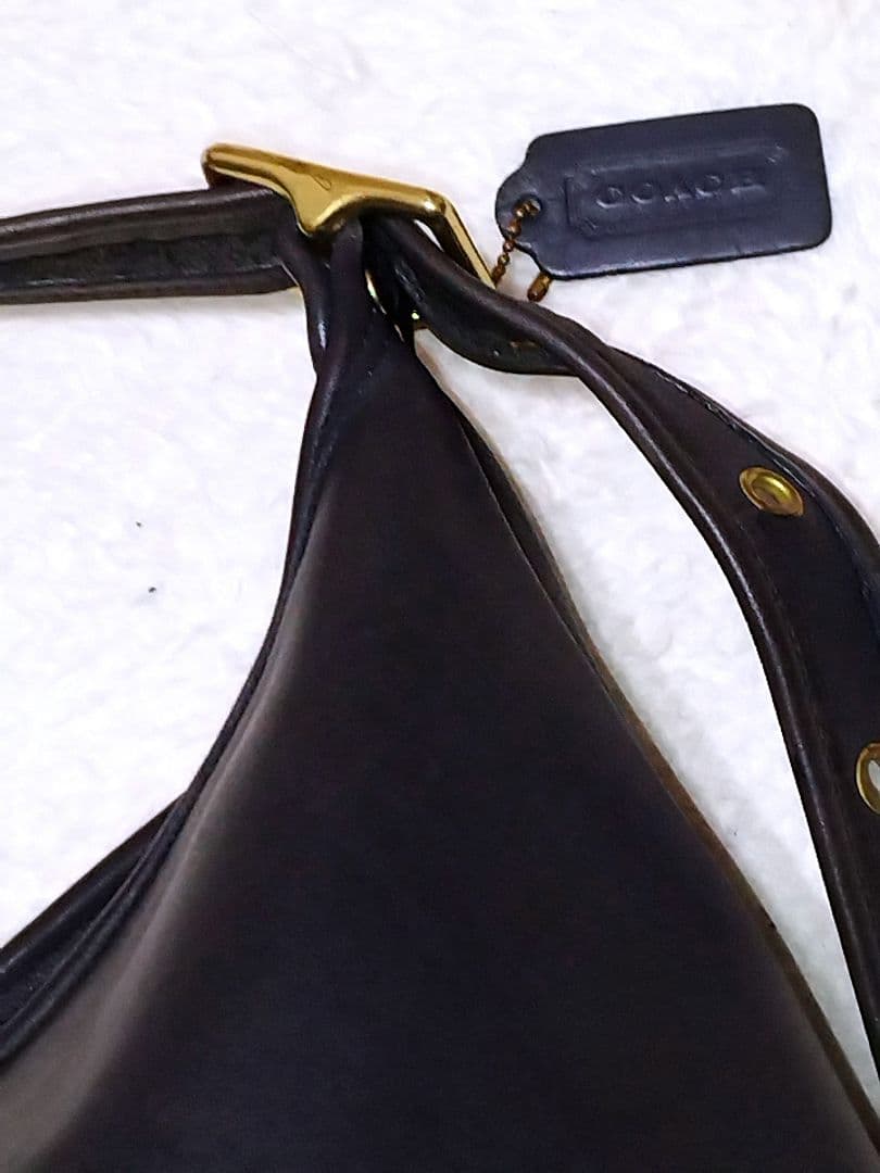 COACH オールドコーチ 9953 ショルダーバッグ バケツ 黒 革