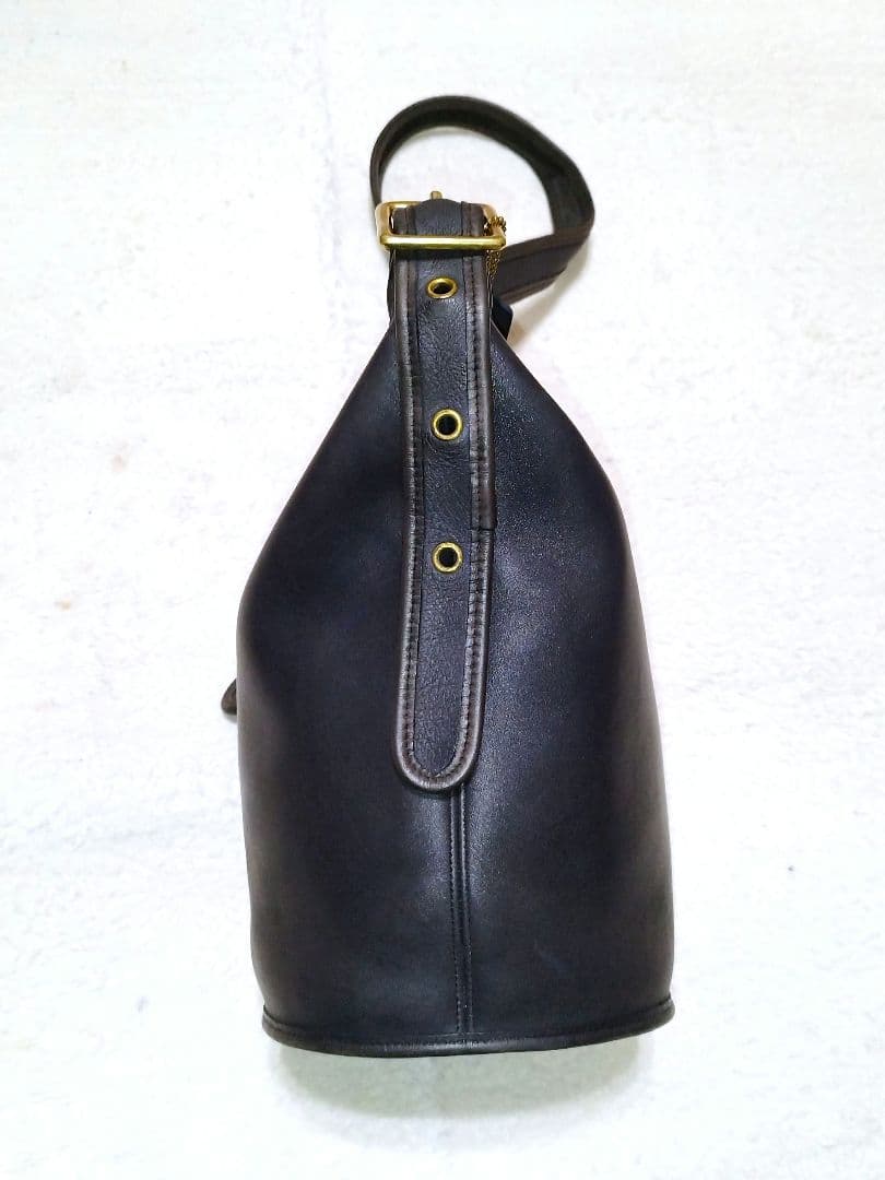 COACH オールドコーチ 9953 ショルダーバッグ バケツ 黒 革