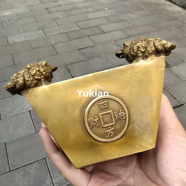 金蟾斗四方 納財 日進斗金 家用 聚宝盆 装飾品 工芸品 美術品