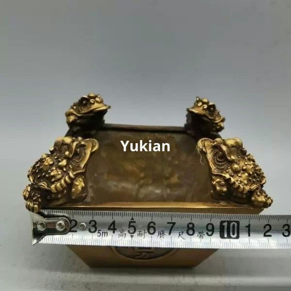 金蟾斗四方 納財 日進斗金 家用 聚宝盆 装飾品 工芸品 美術品