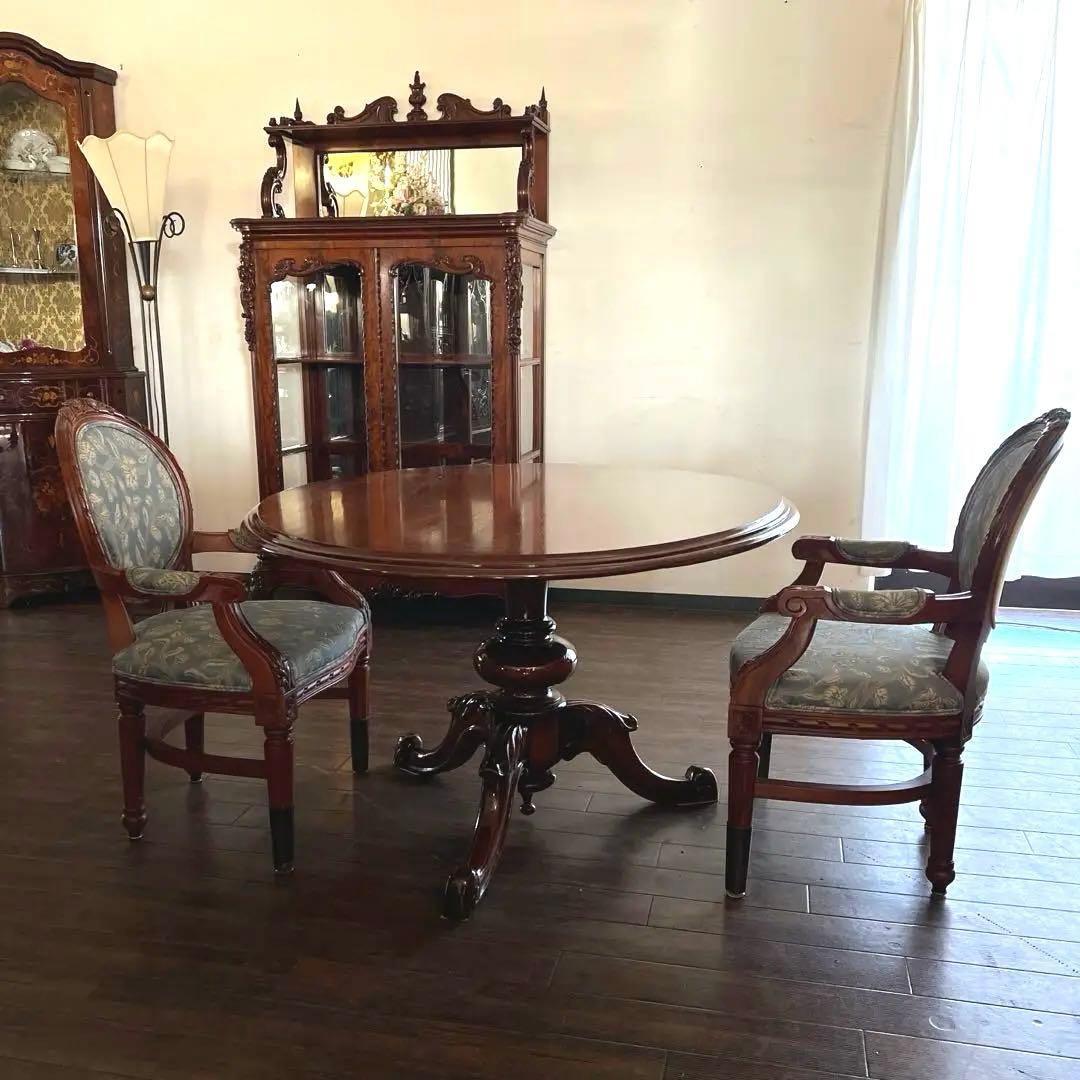 k007r116 イタリア製ダイニングテーブル・ダイニングチェア2脚セット