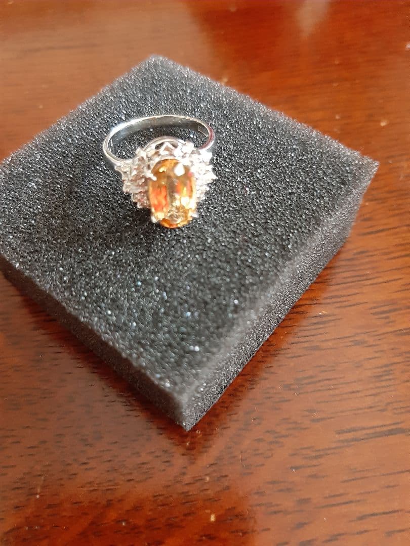 インペリアルトパーズダイヤモンドリング