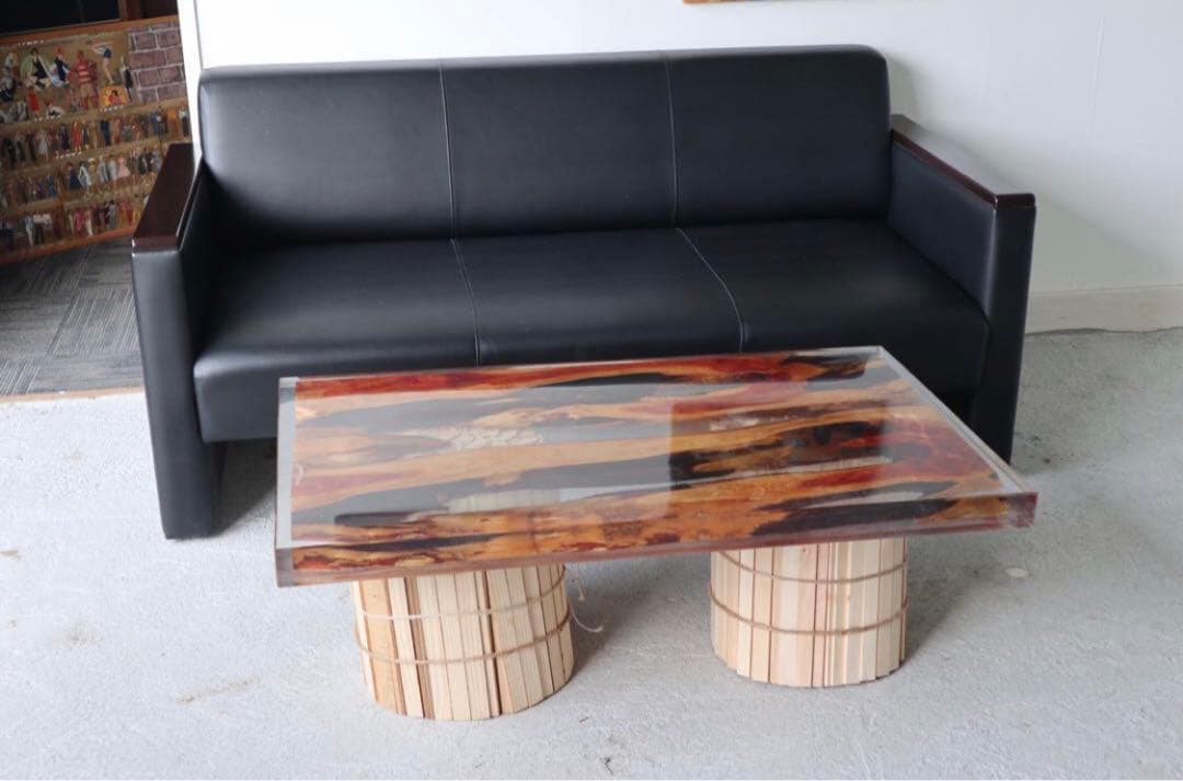 マルガリ太郎【夏の大特価セール】　レジンテーブル　リバーテーブル　貝塚伊吹