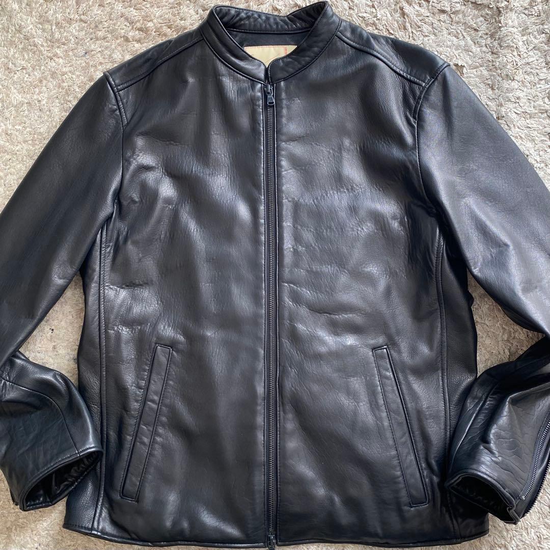 極美品✨ナノユニバース レザージャケット ライダース ブラック 黒 Lサイズ