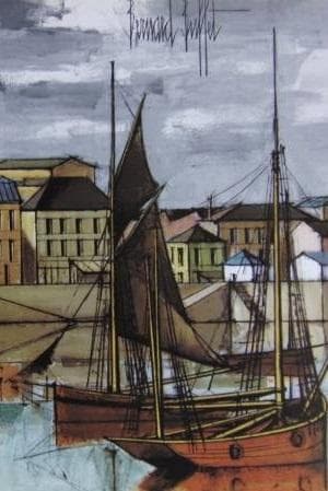 ベルナール・ビュッフェ「Les Sables d'Olonne,le port」