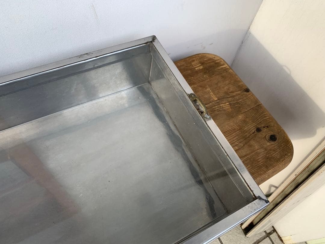 G0412★駄菓子屋ケース　ブリキガラスケース　蓋付ケース　駄菓子屋　店舗什器