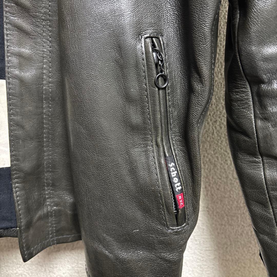 ショット クラシックレーサーレザージャケット ゴートスキン