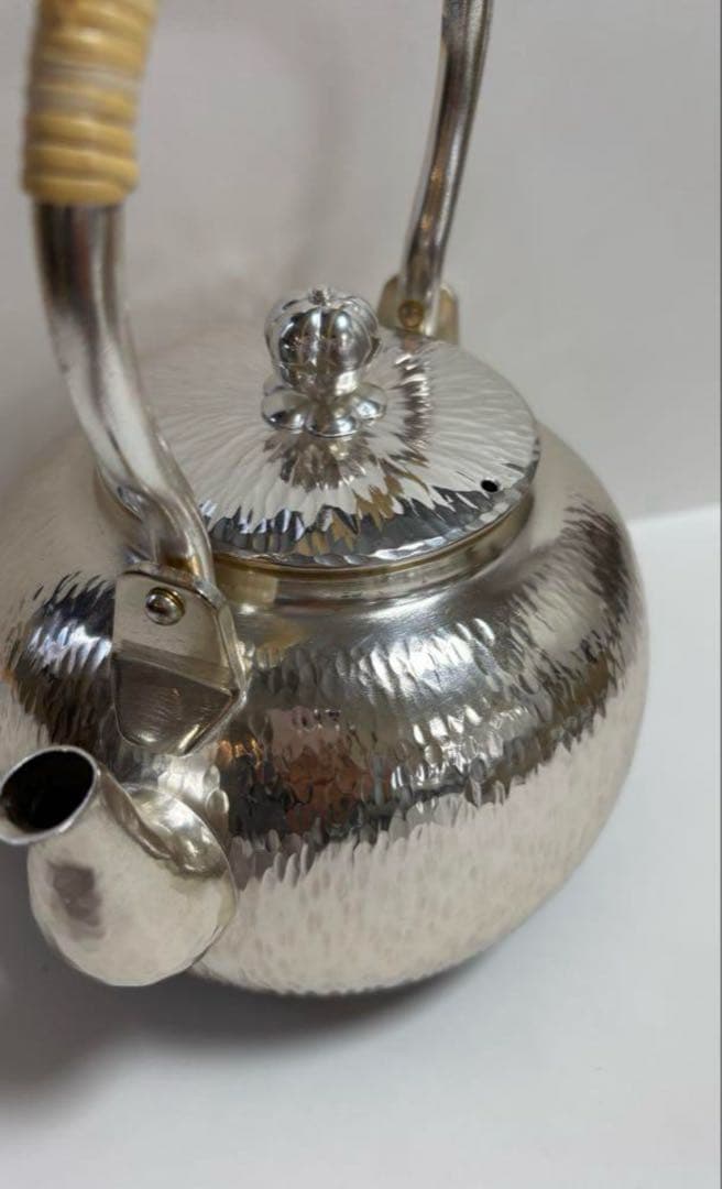 新品　銅瓶　石目模様　湯沸　ヤカン　茶器