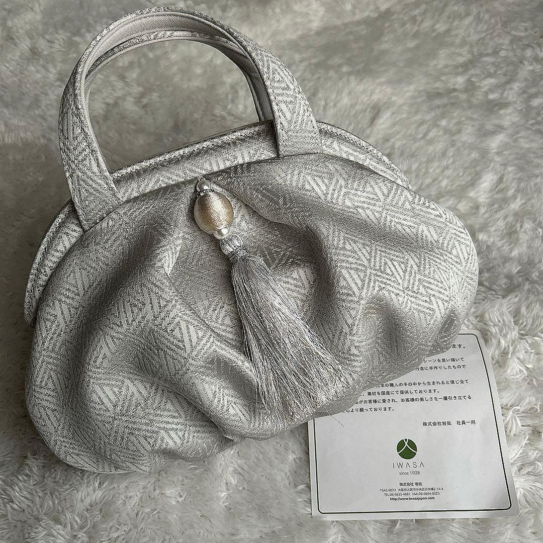 IWASA きものすなお×岩佐　タッセル　ハンドバッグ　銀鈴　GINRIN