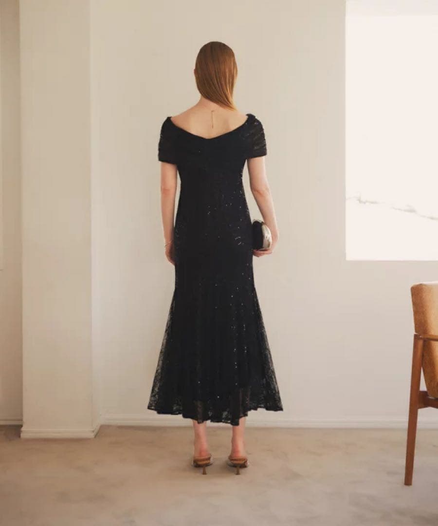 レジャ（Leja）/2WAYレース花柄オフショルダースパンコールマーメイド