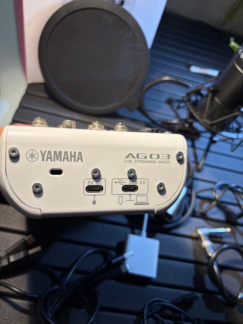 配信機材セット　YAMAHA AG03MK2 WHITE AT2020