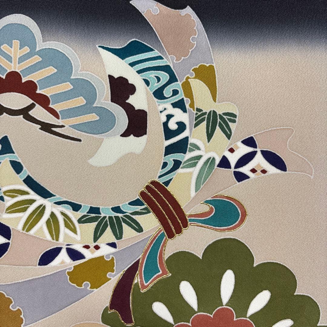 No.16 正絹男の子お祝い着　産着 長襦袢付き　のしめ 七五三