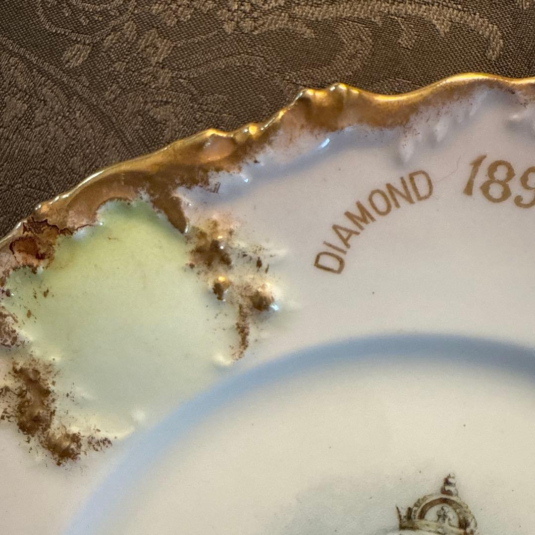 1897年 ヴィクトリア女王即位60周年ダイヤモンドジュビリー記念 飾り皿