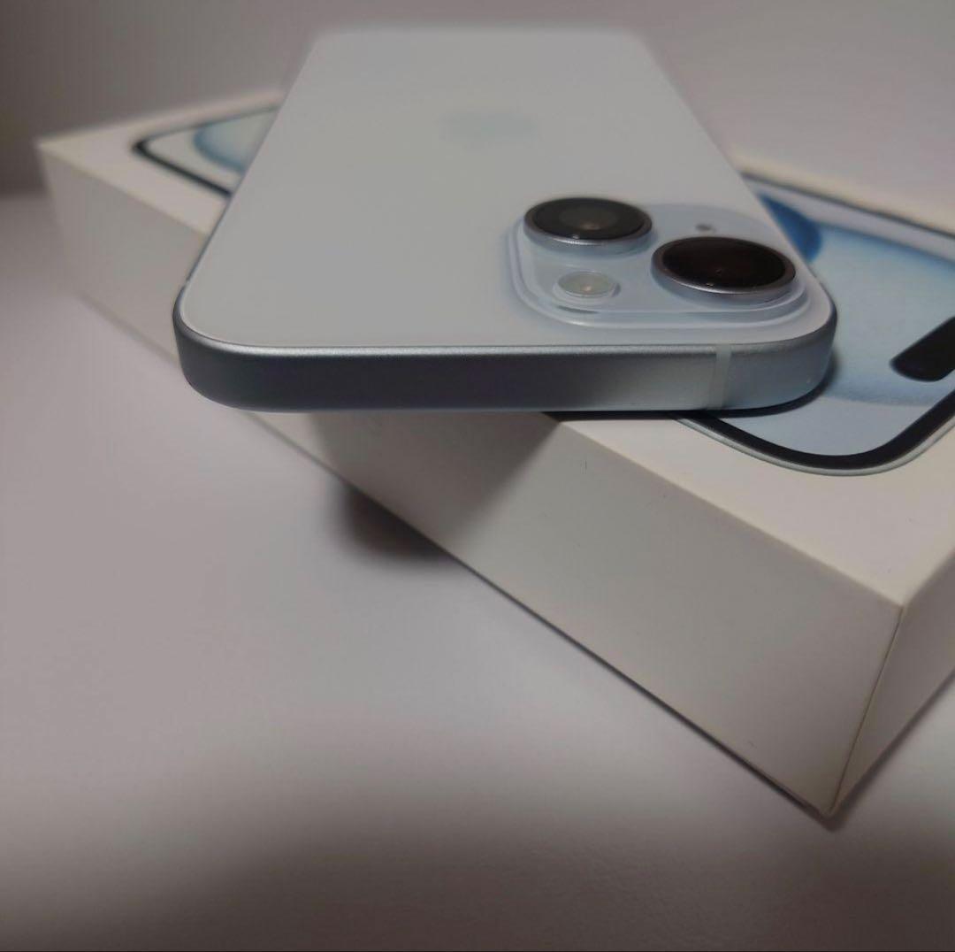 【美品！不具合無し！】iPhone15 ブルー SIMフリー 128gb