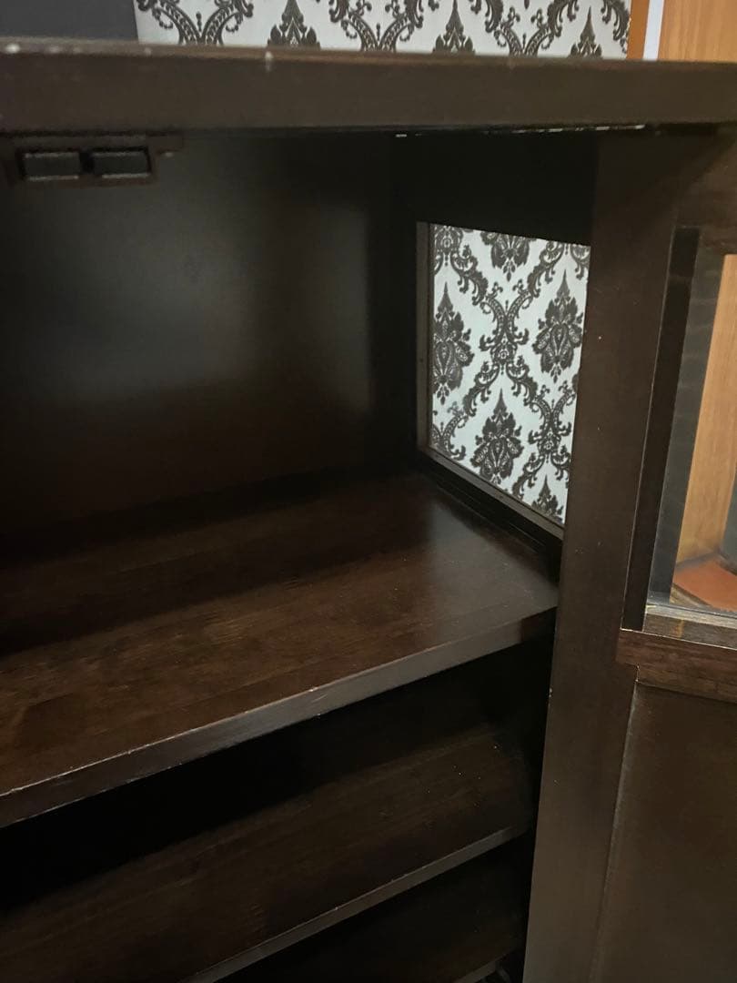 希少♦️高級 キャビネット♦️アジアンリゾート♦️天板 サイド ガラス 飾り棚♦️送料込