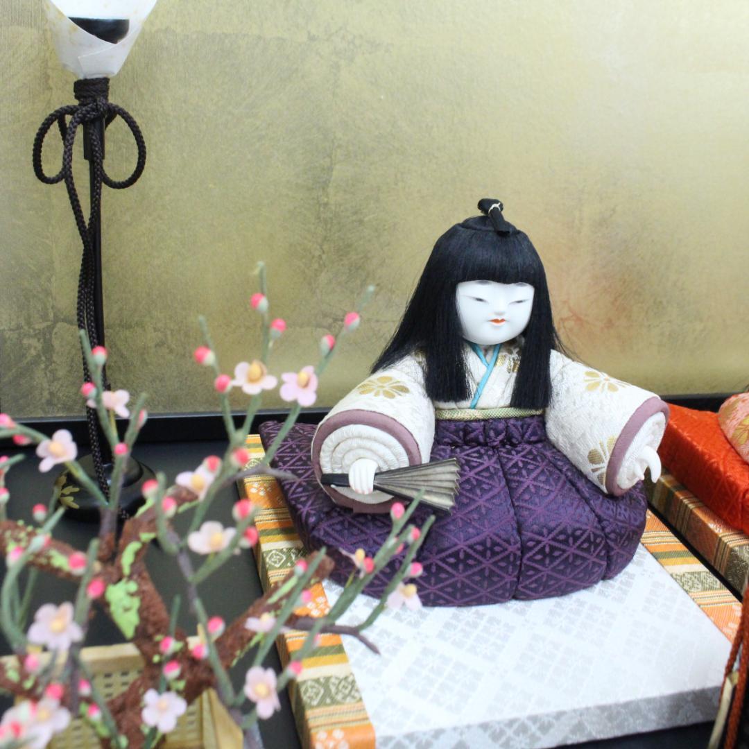 ◇特選 人形 無形文化財 原米州 古典巻袖雛 親王飾り 雛人形 米州人形