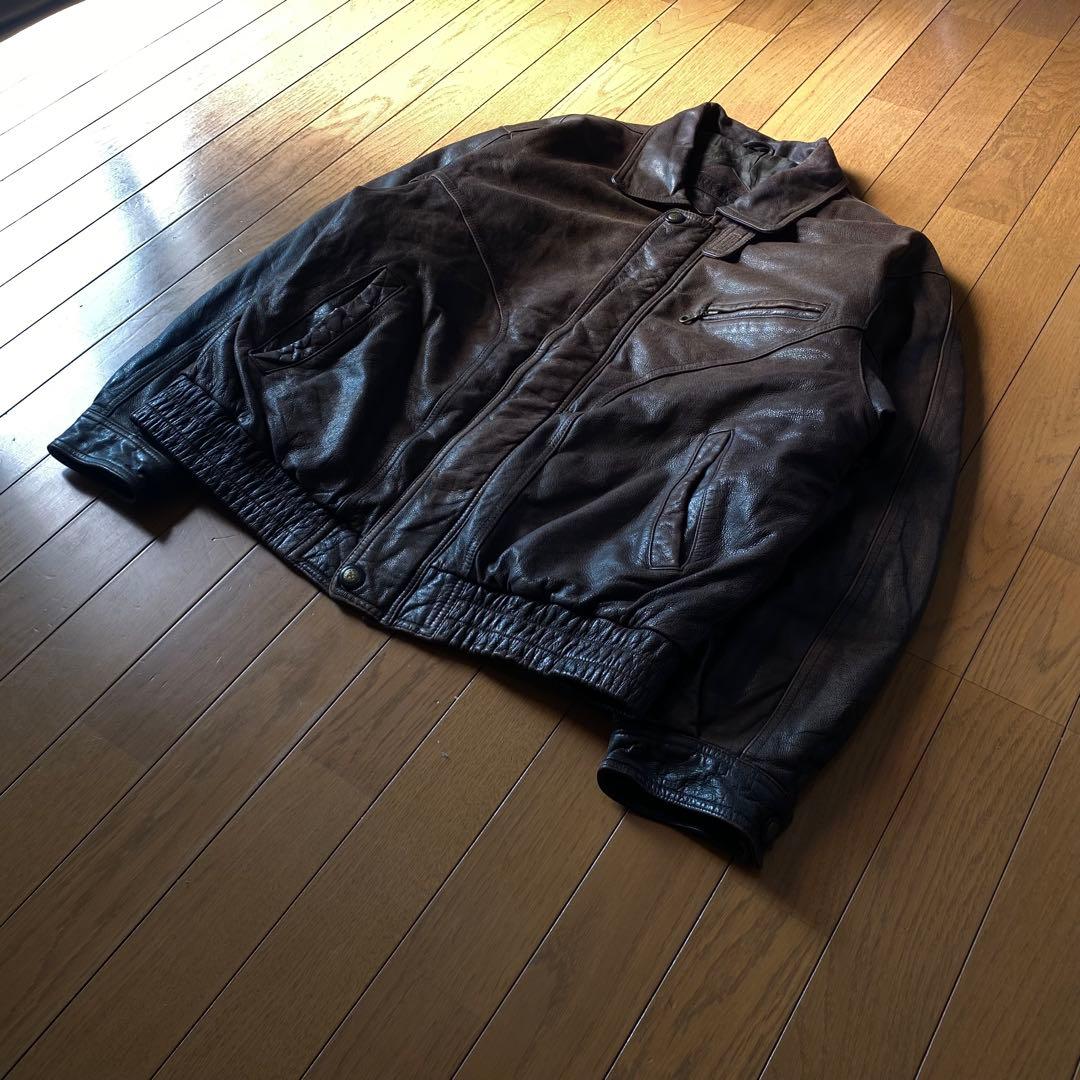 本革 90s レザージャケット G1 A2 フライトジャケット ライダース 短丈