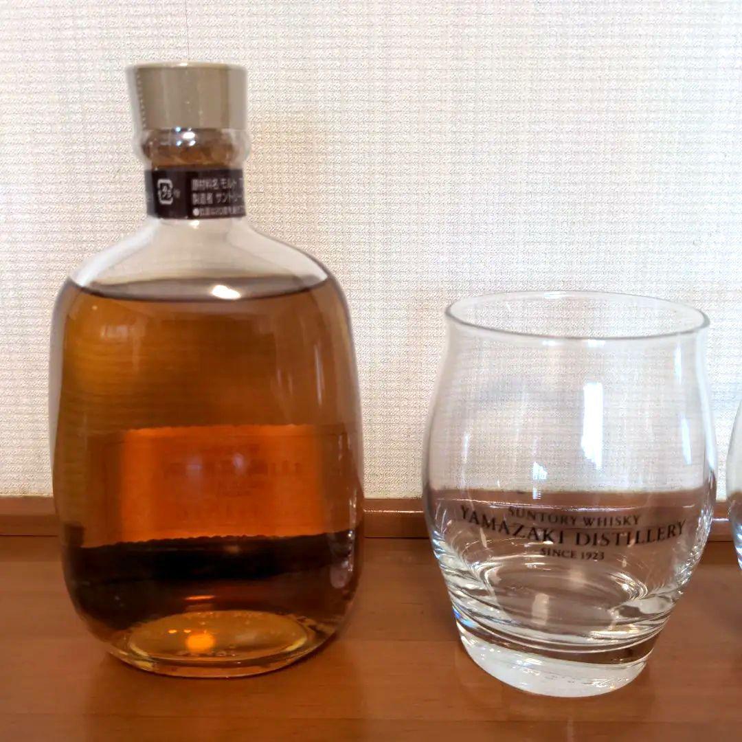 サントリー 山崎蒸留所限定 シングルモルトウイスキー 300ml　グラス２個袋付