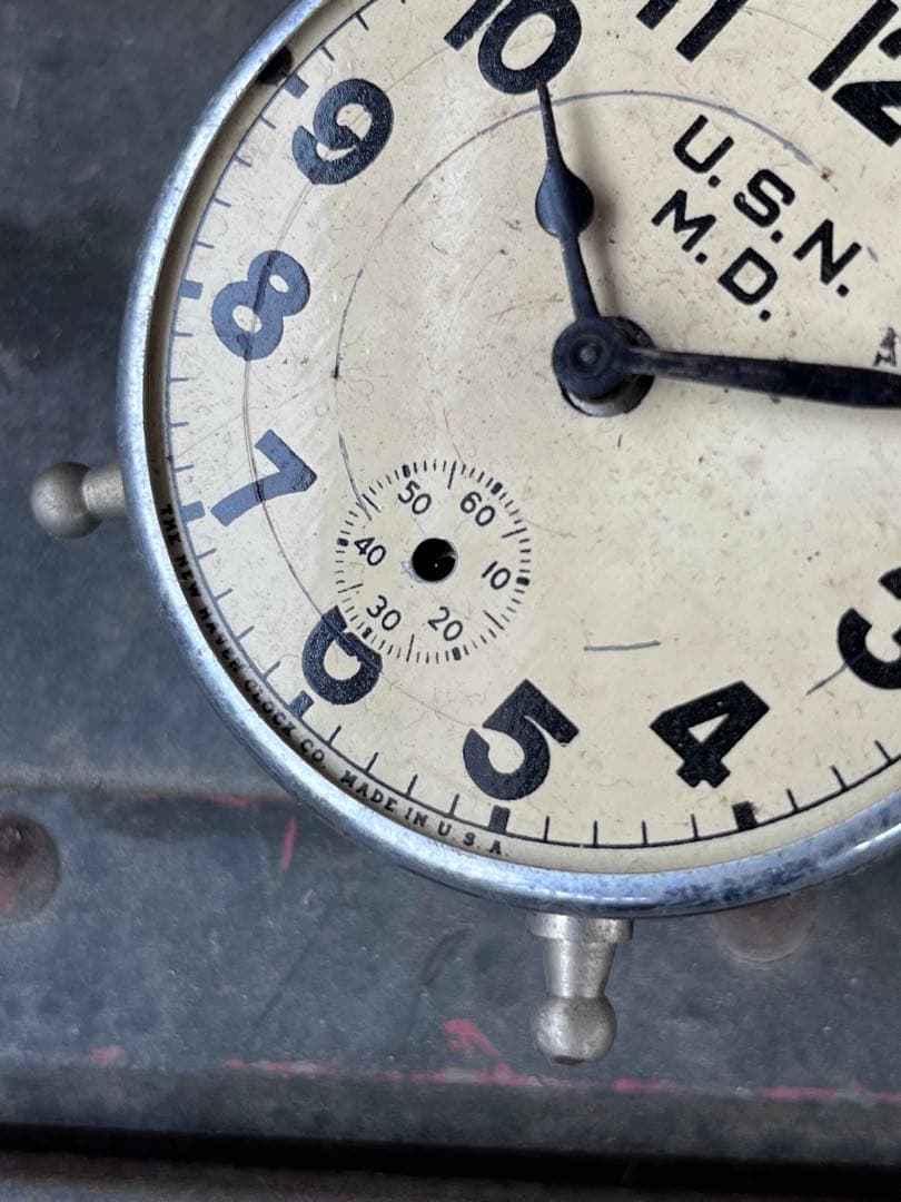 【antique】40's US.NAVY USN 置き時計 USA アメリカ