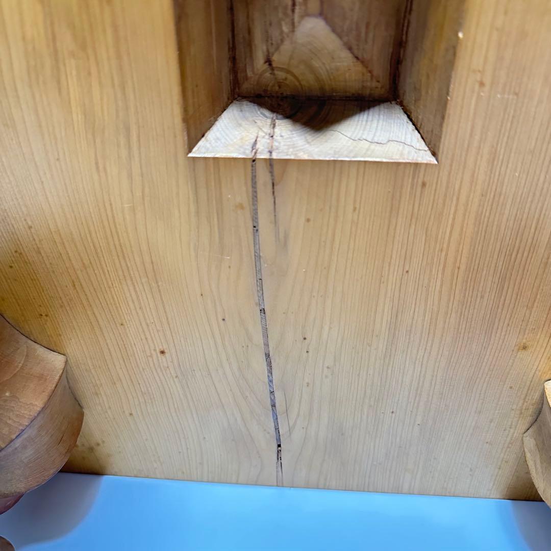 【良品】碁盤 本榧 ヘソ付き 脚付き 厚み18cm