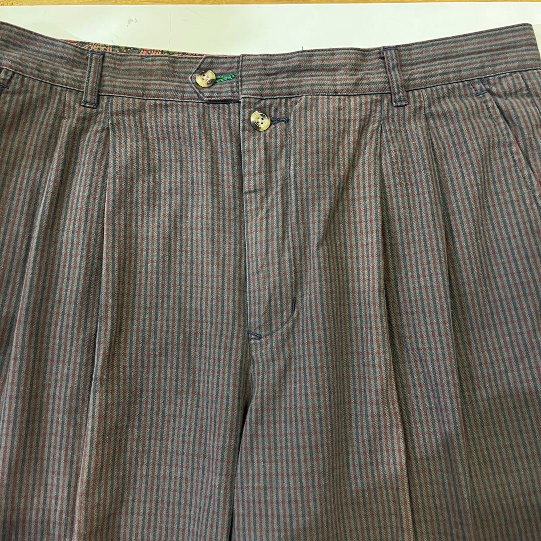 90s   チノパン チェック ワイド baggy