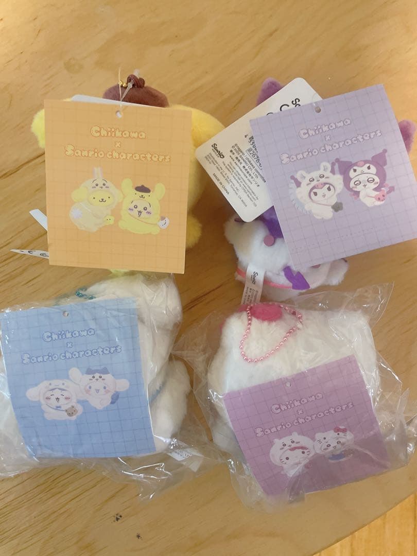 ちいかわxサンリオ　ぬいぐるみ 4点セット