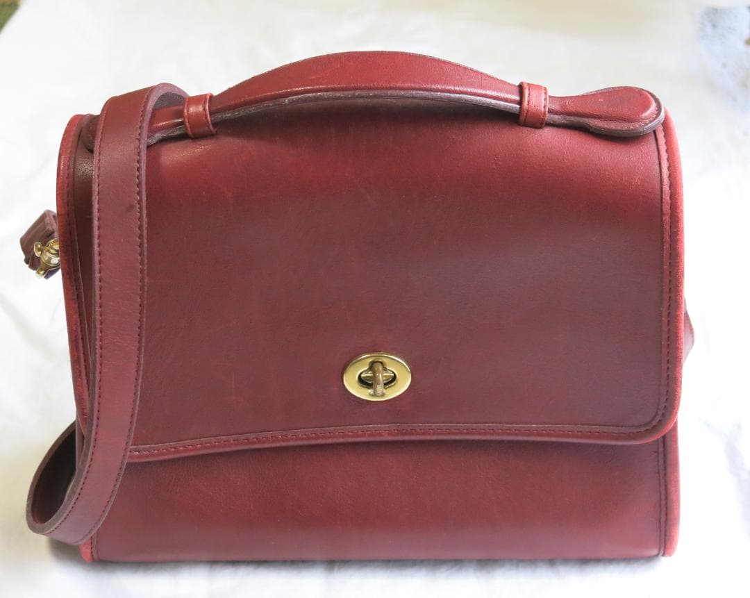 COACH オールドコーチ ショルダーバッグ 2way レザー　赤