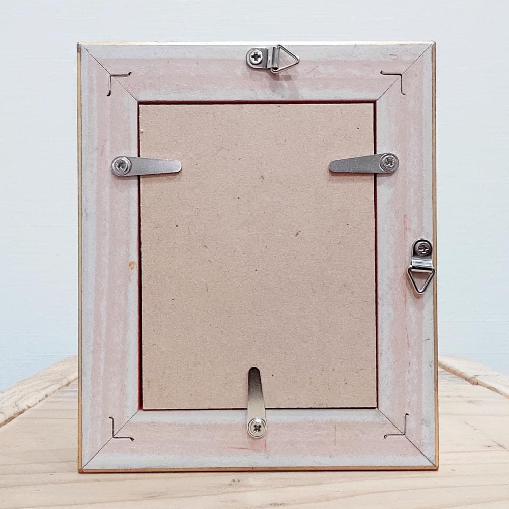 内野隆文　絵画　抽象画　段ボールにアクリル　アート作品　現代美術　ミニ額　額縁