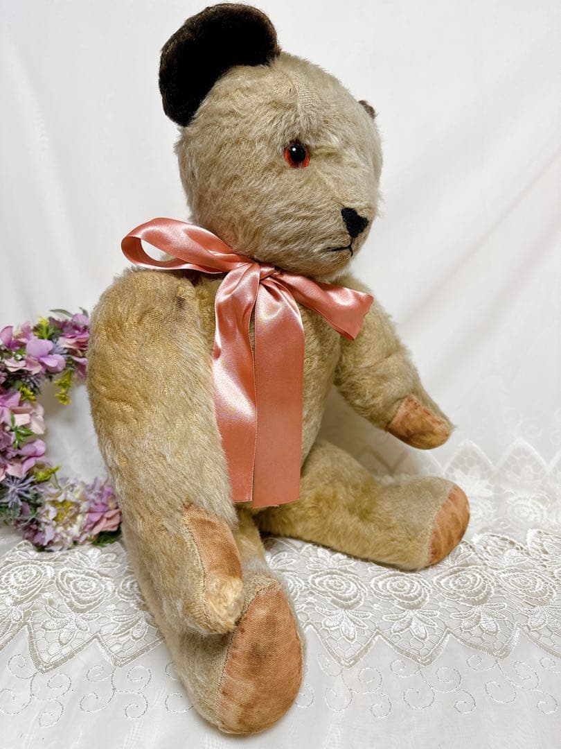 ❤️ビッグ❤️黒いお耳のチャドバレーベア　アンティークベア　Chad Valley