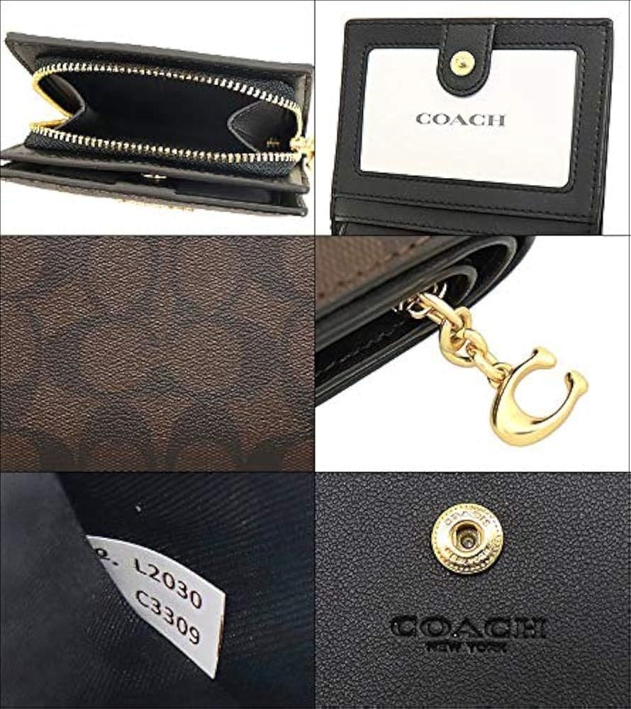 COACH 2つ折り財布 ブラウン ラウンドウォレット