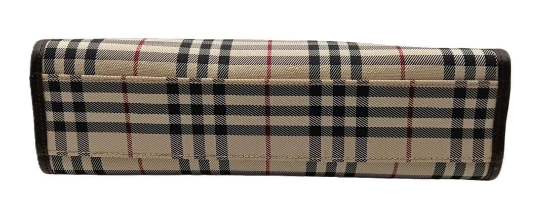 BURBERRY ノバチェック ハンドバッグ ダークブラウン×ベージュ系