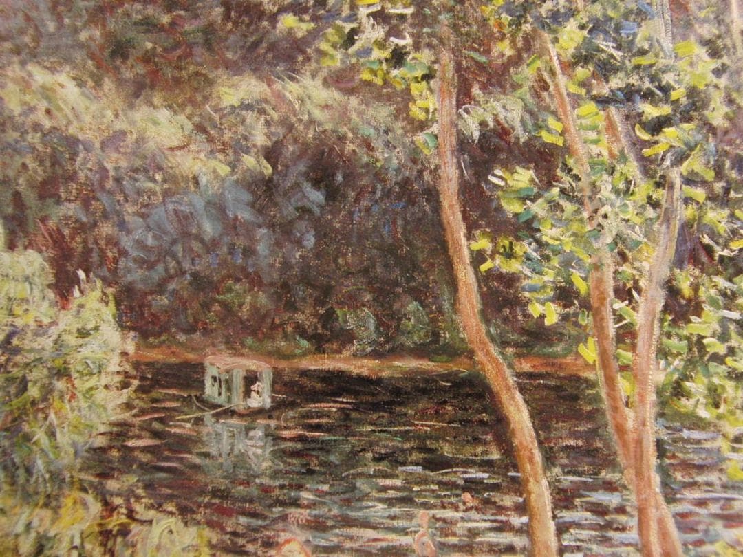 クロード・モネ、「The Studio-Boat」、厳選、希少大判画集・額装画