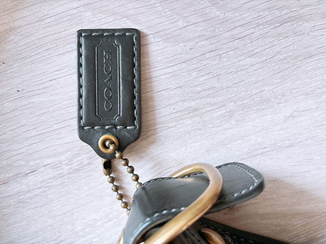 【希少品】COACH 黒 レザー バッグ 定価5万 オールドコーチ レア レトロ