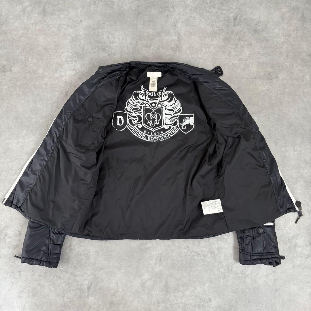 DIESEL ナイロン ライダースジャケット y2k S ギミック グランジ