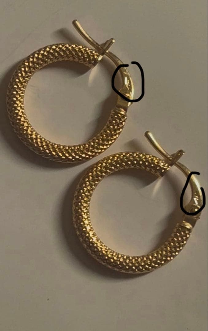 K18(750)ゴールド フープピアス